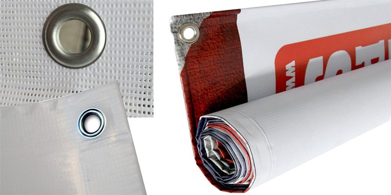Meshbanner, Werbebanner, PVC Banner, Ösen, Baustellenbanner, Zaunbanner